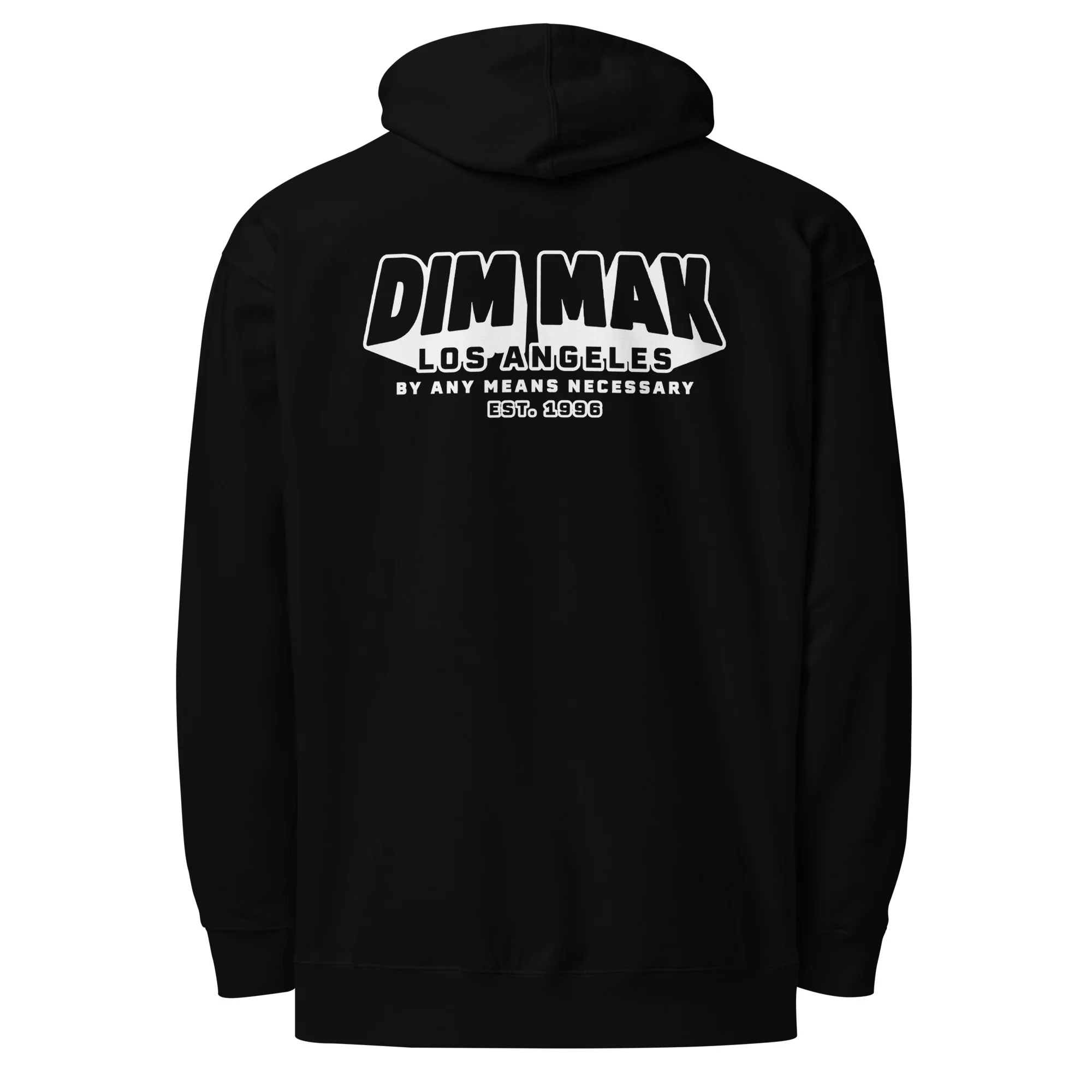 DM30 - Dim Mak Label Stamp Hoodie - Black - Image 2