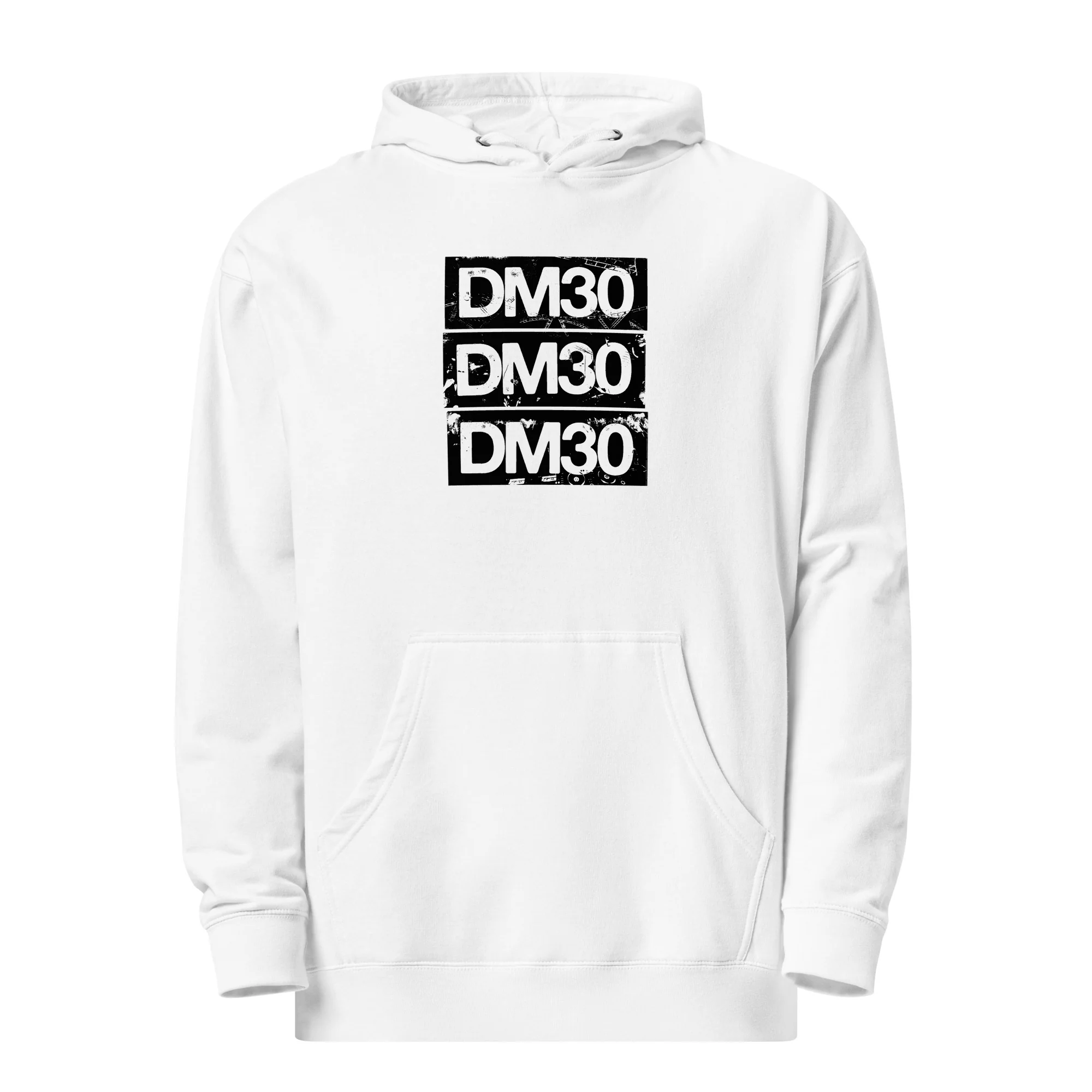 DM30 - DM30 Stacked Hoodie - White