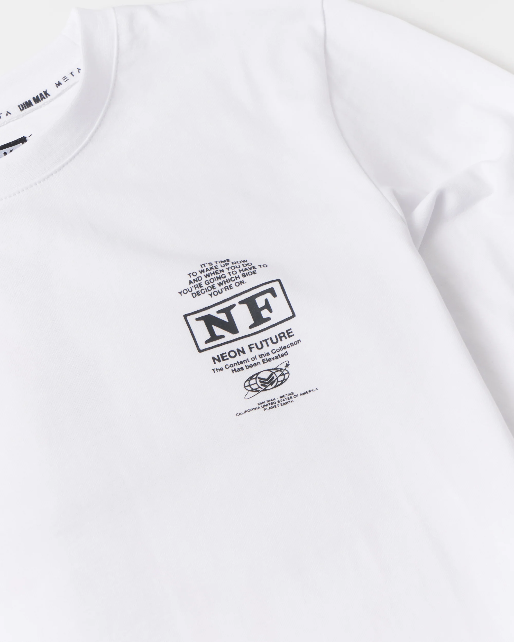 Tr. 02 "Neon Future" Long Sleeve Tee - White - Image 4
