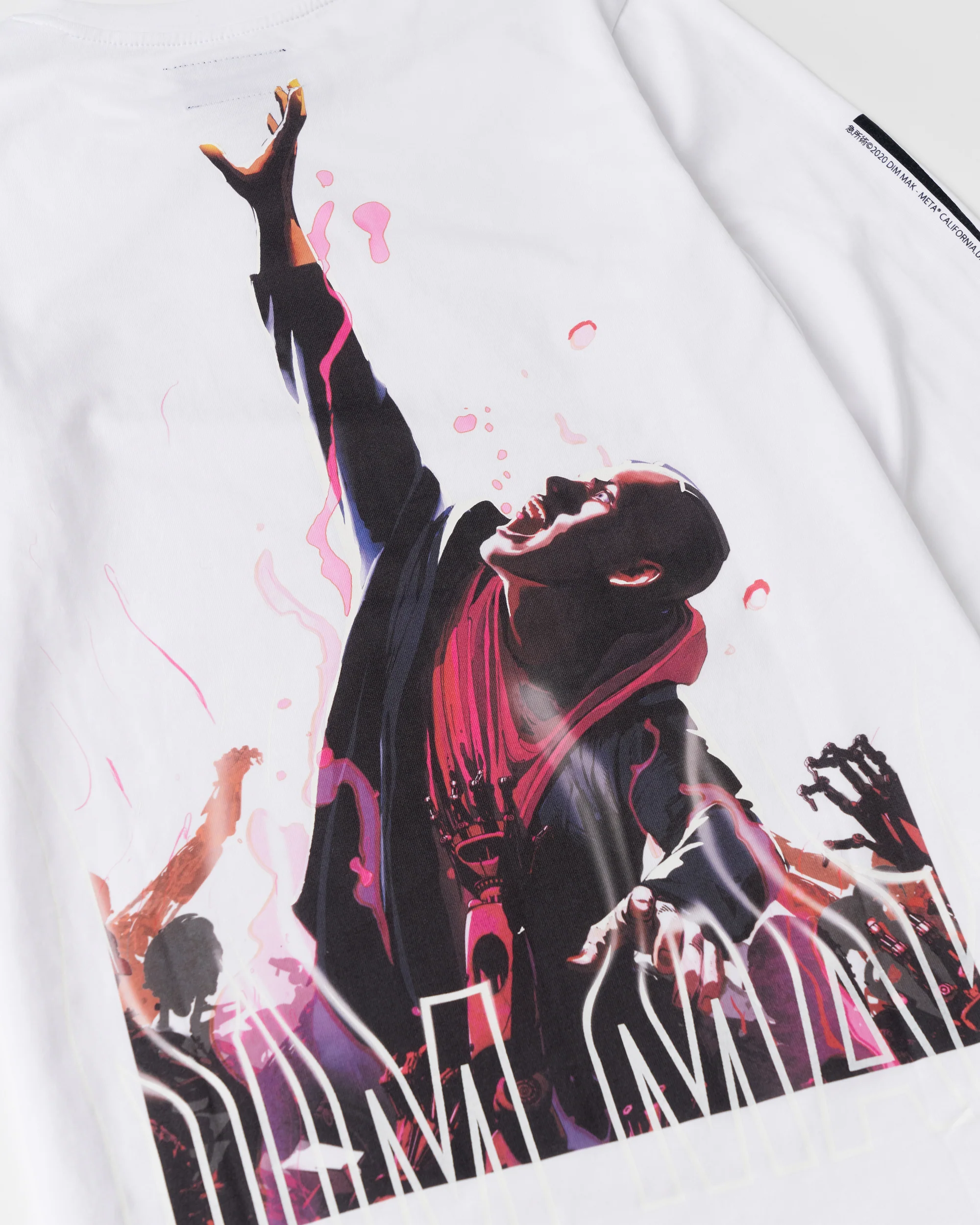Tr. 02 "Neon Future" Long Sleeve Tee - White - Image 5